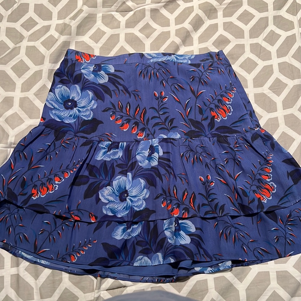 Floral Blue LOFT Skirt